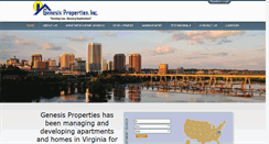 Desktop Screenshot of genesisproperties.com